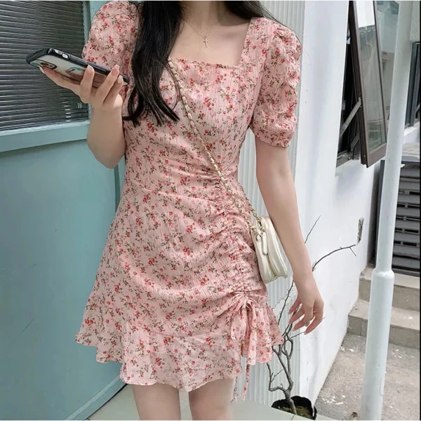 韓系風格🌹溫柔風碎花裙：圖片 3