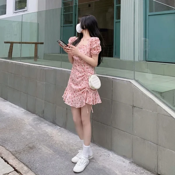 韓系風格🌹溫柔風碎花裙：圖片 2