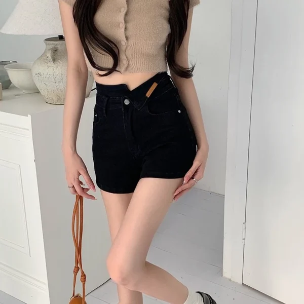 貼標亮點高腰牛仔褲🖤