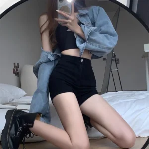 美式線條感修身高腰短褲🔥