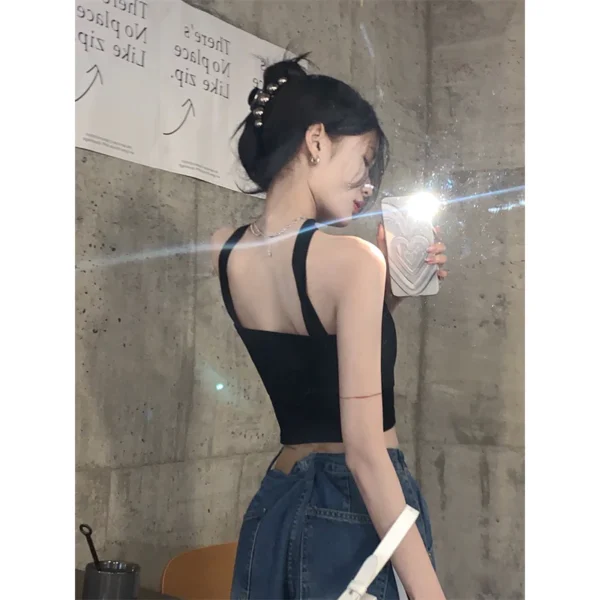 心機注目🌶️性感美背露鎖骨掛脖吊帶背心：圖片 2